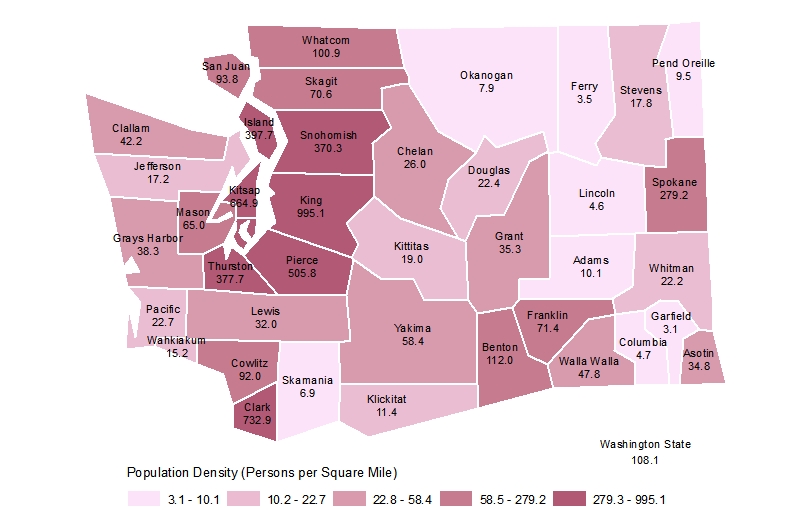 Map: Numeric Change in Population: 2015–2016