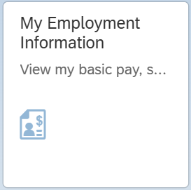 My Employment Information tile