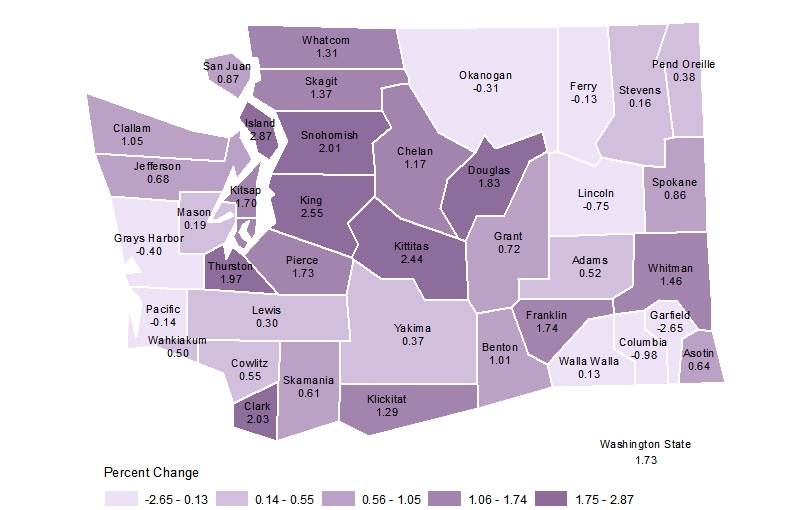 Washingtons Population Grows At Fastest Pace Since 2007 Office Of