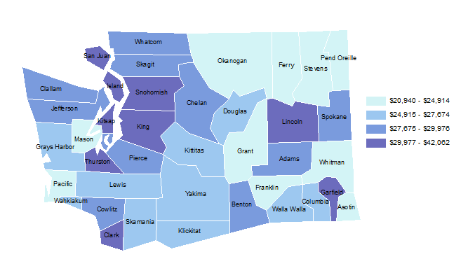 Per capita personal income by county | Office of Financial Management