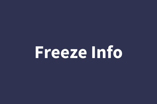 Freeze info